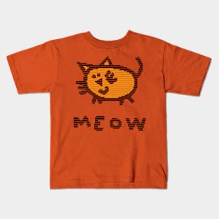 Knitted Cat Meow Kids T-Shirt